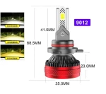 Three color LED headlight 80W H1 H7 H11 H4 9005 9006 9012 LED headlight car lighting system plug and play