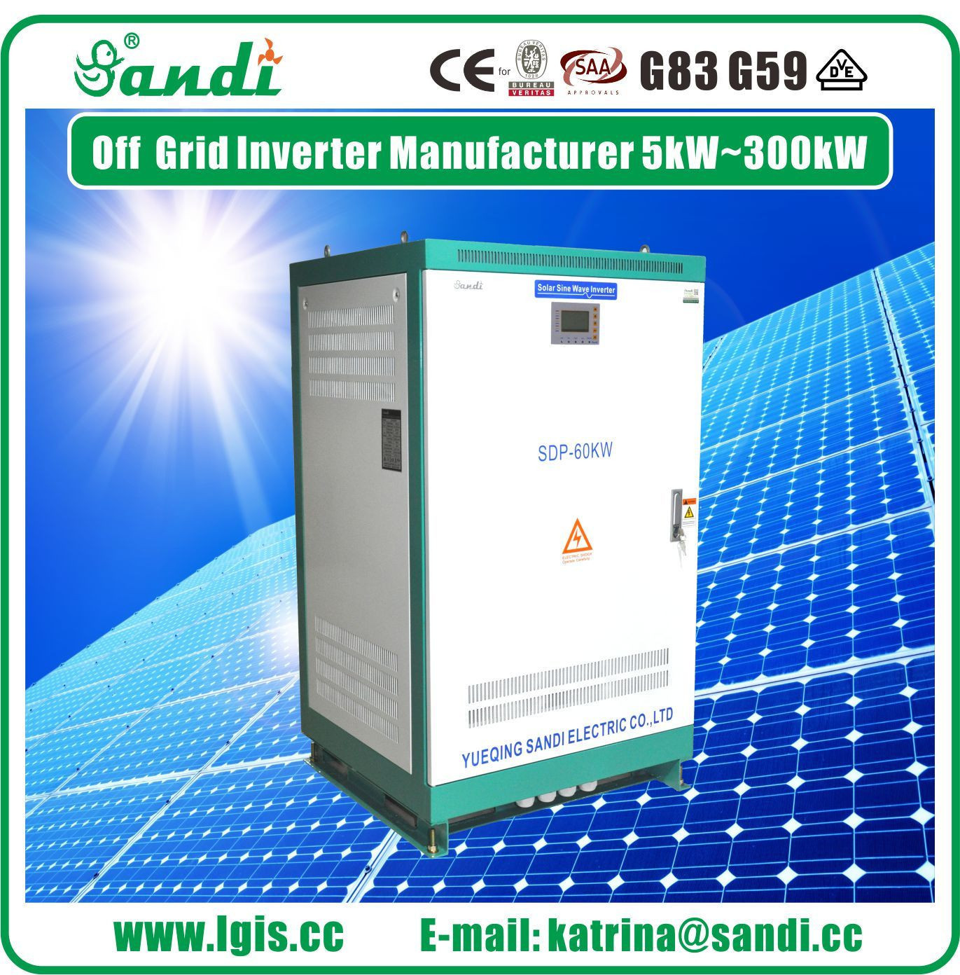 Buy Off Grid Solar Inverter 60kw 3 Phase Low Frequency Inverter from ...