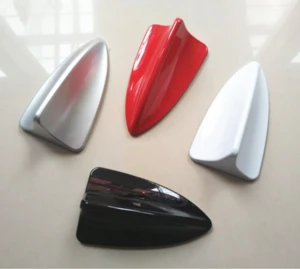 10 colors universal high gain Antistatic roof car shark fin car antenna with strong sticker