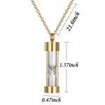 108 gold glass hourglass with stainless steel gold pet cremation necklace no chain wholesale pet cremation jewelry