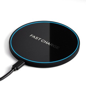 10W Round Portable Qi Fast  Mobile Phone fast Wireless Charger