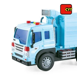 1:16 kids inertia reefer truck friction toy vehicle with light and music