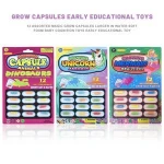 12 Assorted Magic Grow Capsules Larger In Water Soft Foam Baby Early Educational Cognition Toys Mermaid Dinosaur Grow Capsule