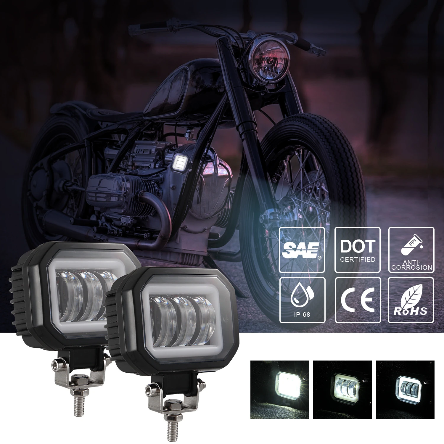 12v-30v 30W Waterproof motorbikes light accessories LED truck spot lights led lights for motorcycle