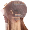 13x4 Pre Plucked Straight Brown and Blonde Highlight Human Hair Wig, Blonde Highlighted Wigs ,Brown Blonde Highlight Human Hair