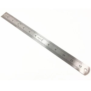15CM 20CM 30CM OEM logo Stainless steel ruler, high quality metal scale ruler with metric &amp; inch scale