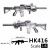 Import 1/6 PUBG M416 HK416 Rifle Gun Assemble Model Toys Puzzles Building Bricks Toy Model  For Action Figure from China