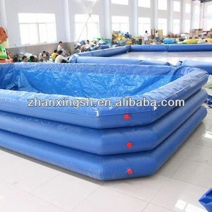2014 shanghai zhanxing hot sale cheap durable popular custom pvc big inflatable indoor swimming pool