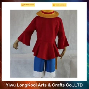 2016 New arrival Japanese anime costume kids ONE PIECE Monkey D Luffy cosplay costume