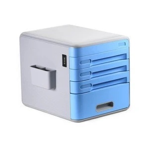 2016 new design office equipment 4 Layers Plastic Filing Cabinet; lockable 4 drawer file cabinet