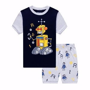 2018 New designs kids infant clothing children pajamas wholesale for kids boys nightwear