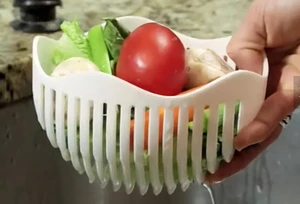2018 New product Food grade plastic salad cutter bowl salad tools for vegetable fruit
