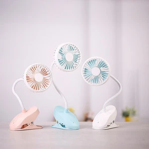 2018 New Summer DC 5v office home usb mini clip rechargeable air cooling fan with lithium battery