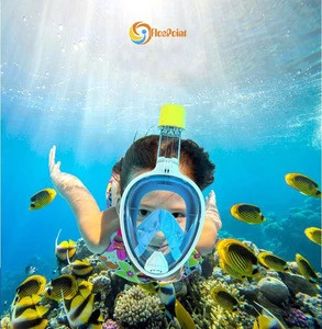 2018 popular Amazon top seller full dry mask snorkeling dry diving swimming full face 180 snorkel mask