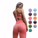 2020 Hot Sale Women's Fitness & Yoga Wear Push Up Nylon Ly cra Seamless Custom Logo Sport Yoga Pants