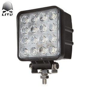 2020 LITU 4 inch LED Flood Work Light 48W LED Bar Work Light Spot Beam Thicker for Offroad Truck Tractor