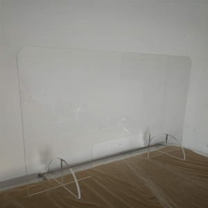2020 new Customized Portable Protective Barrier Transaction Window Guard Shield Acrylic Sneeze Screen with Feet