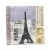 Import 2020 New Design Eiffel Tower Printable Square 2layers Christmas Party Paper Napkins from China