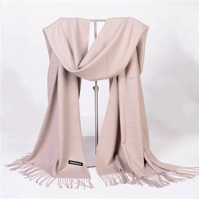 2020 thick plain solid color pashmina scarf womens women men pure cashmere scarf