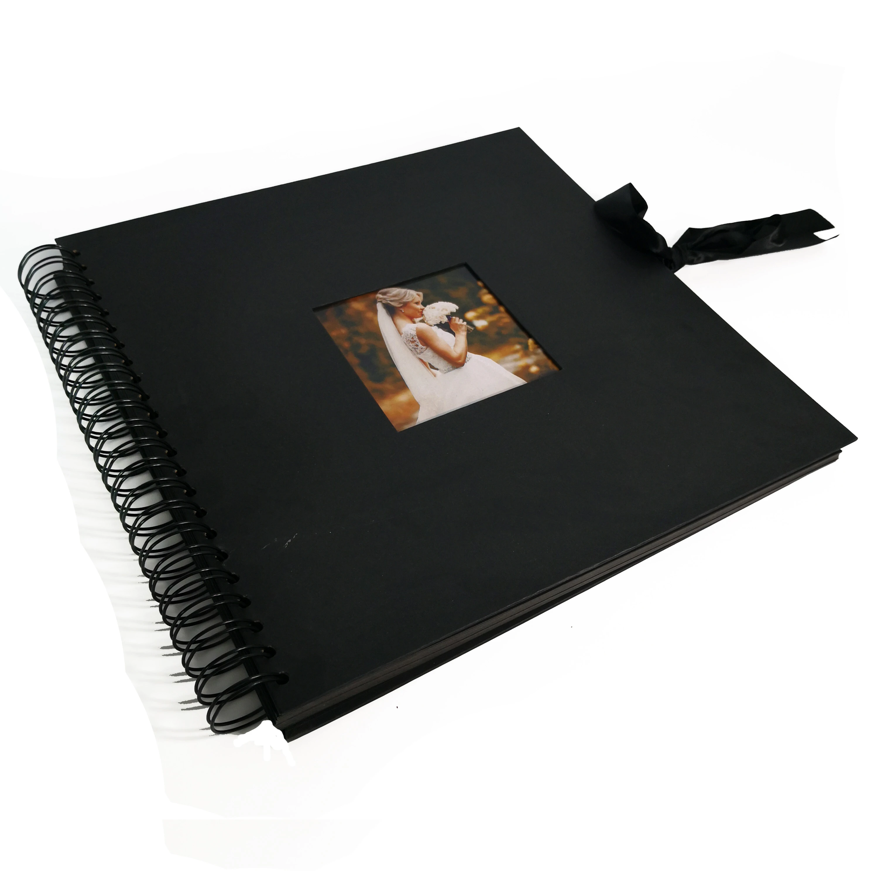 2021 customized premium black paper home scrapbook photo album sale