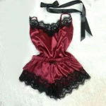 2021 fashion  lingerie lace temptation babydoll  cute suspender pajamas