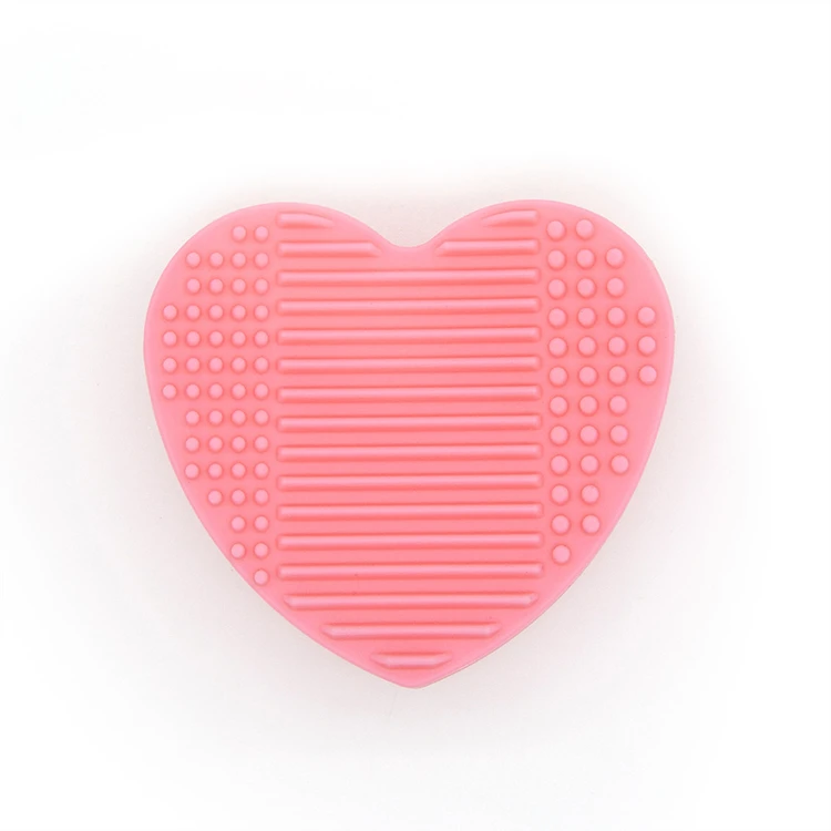 2021 Heart Shape Makeup Brush Cleaner Tool Eco-friendly Silicone Makeup Brush Cleaner