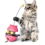 2024 Factory Wholesale New Mint Cat Toy  Rubber and Plastic Rotating Windmill Shape Pet Interactive Teasing Toy pet chew toy