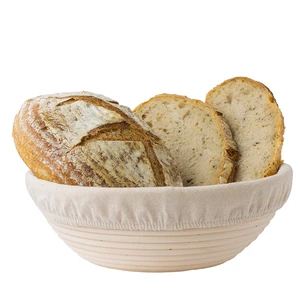 22X8CM round banneton proofing basket rising bread basket with liner