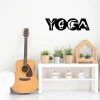 24 inch Yoga with Poses In Letters - Beautiful Solid Steel Home Decor Decorative Accent Metal Art Wall Sign