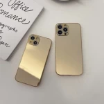 24k gold plated mirror tpu phone case for iphone 13 pro max