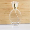 25ml 50ml Oval Shape Clear Glass Pump Atomizer Refillable Perfume Bottles with Sprayer Clear Caps