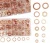 Import 280pcs 1mm / 1.5mm Thickness O Ring Seal Copper Header Gaskets Washer Assortment Kits M5 M6 M8 M10 M12 M14 M16 M20 from China