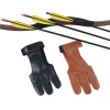 3-finger archery gloves black Brown real sheepskin wear-resistant outdoor hunting anti-bow and arrow protection shooting gloves