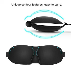 3D Contoured Sleep Eye Mask for Men Women Cup Adjustable Sleeping Mask Blindfold Concave Molded Night Sleep for Cosmetic travel