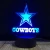 3D LED Night Light Football Team Logo Flat Acrylic Illusion Lighting Lamp 7 Colors Touch Sensor Sports Fan Nightlight