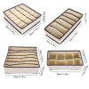 4 Pieces Drawer Underwear Organizer Divider Fabric Foldable Woven  Underwear Storage Box Bra And Socks Storage Box set