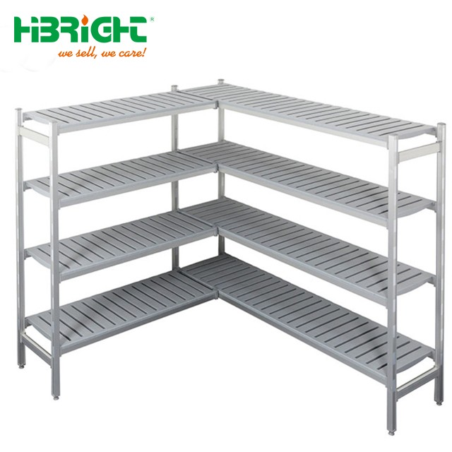 4 tiers anti-rusting supermarket cold room modular storage shelving for cheese