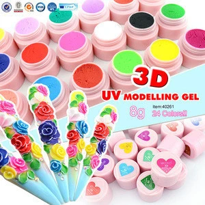 #40261a GDCOCO 24 Colors 3D Sculpture Carved nail Gel Painting UV Gel Nail Art 3D Modelling Manicure UV Sculpture DIY Color Gel