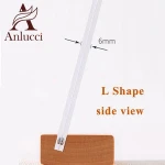 4''x6'' L Shape Table Card Holder Desk Top Sign Stands Poster Paper Display Stand Slanted Acrylic Panel Wooden Base