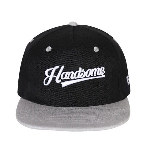 5 Panel Two Tone Flat Bill Custom 3D Embroidered Logo Snapback Cap Hats For Unisex