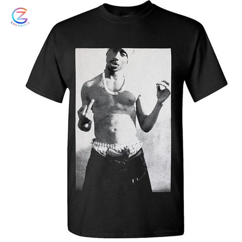 50 Rs Bale Of Mens Casual 2Pac Black Tshirt Assorted 40% Polyester 60% Cotton Hip Pop Big Tshirts For Men