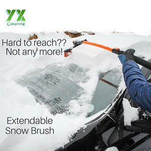 50&quot; Heavy Duty Extendable Snow Brush With Ice Scraper
