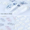 5D Embossed Nail Sticker Decals Blooming Flower Acrylic Engraved 3D Slider Manicure Embossed Nail Art stickers