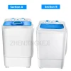 5KG Single Cylinder Small Washing Machine Semi-automatic with Draining Muti-function Household Dorm Machine Equipment