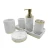 Import 6 pcs Marble Poly Resin Lotion Tumbler Tray Bathroom Soap Dish from China