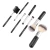 Import 7 PCS Portable Makeup Brush Set with Black Cosmetic Bag, Hot Sale Travel Makeup Brushes from China