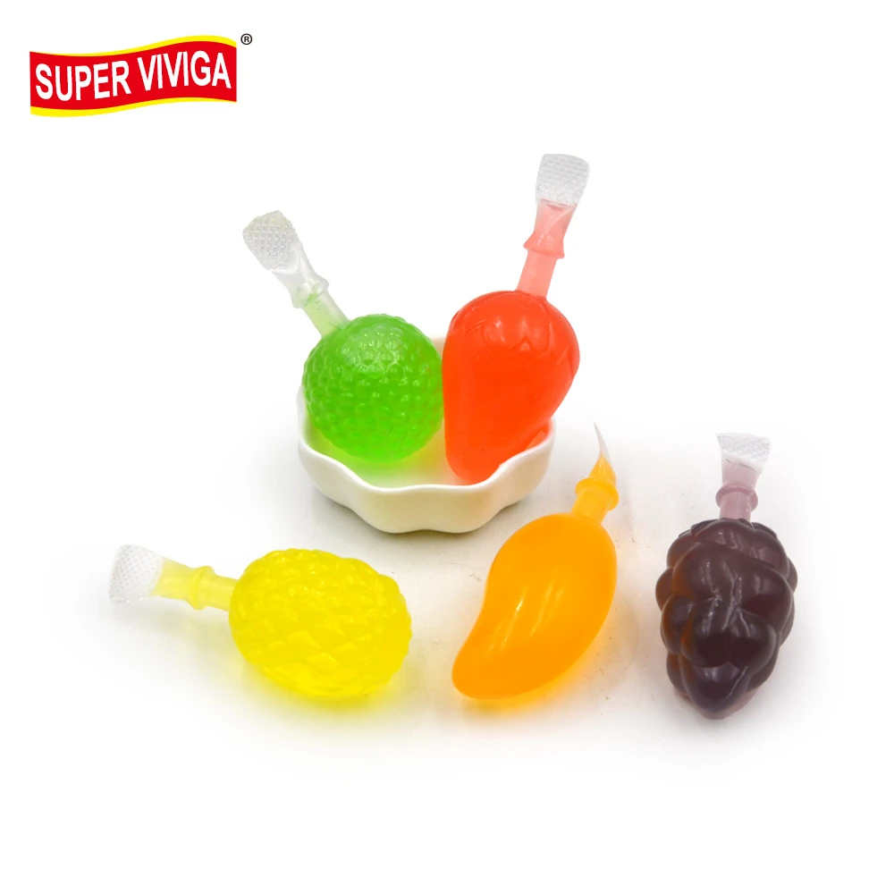 700g mesh bag packing sweet assorted fruit shape jelly candy pudding