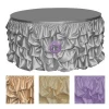 #776 wholesale customized wedding table decoration ruffled table skirt for sale