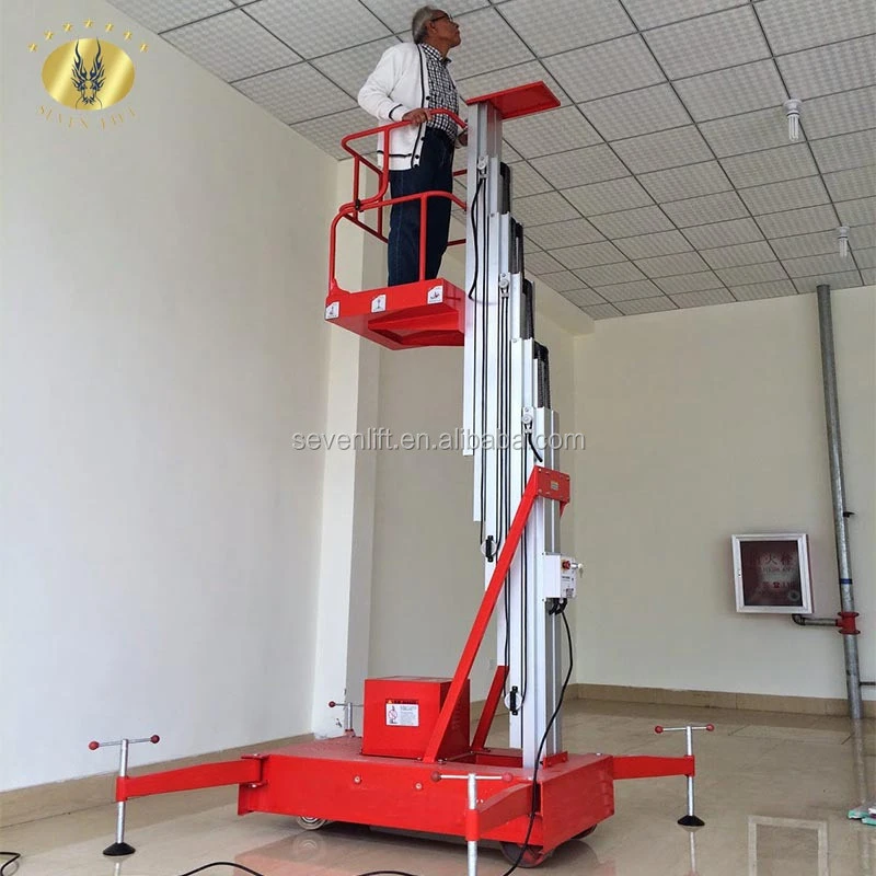 7LSJLI Jinan SevenLift 10m cheap mobile aluminum telescopic lightweight single man lift ladder
