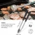 Import 7pcs Golf-club Style Grill Accessories Kit BBQ Tools in Bag- Premium Grilling Utensils Set with Rubber Handle - Stainless Steel from China